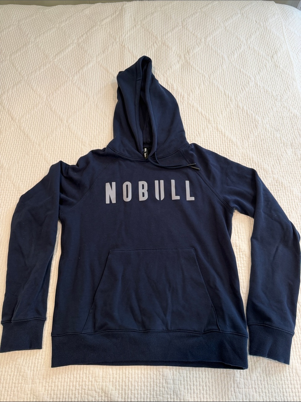 NOBULL Navy Crewneck Hoodie with Front Logo